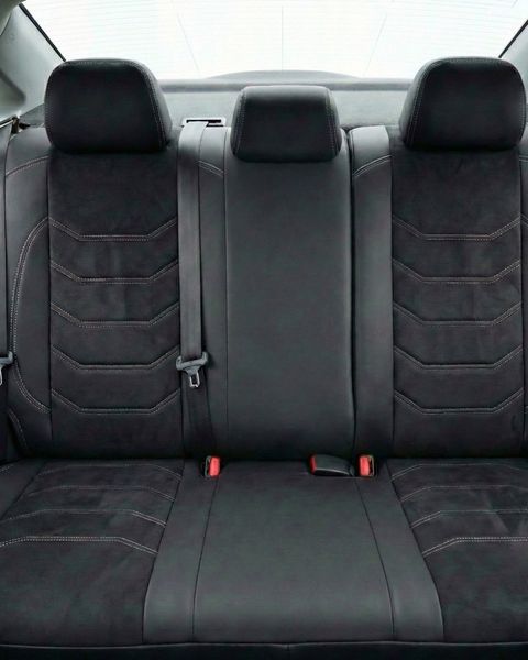 Чехлы на сиденье Дачия Логан (Dacia Logan) Elit комбинированные аригона алькантара Elit 410 фото