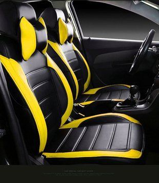 Чохли на сидіння Опель Комбо З (Opel Combo C) (модельні, MAX-L, окремий підголовник) Чорно-жовтий 1348347963 фото